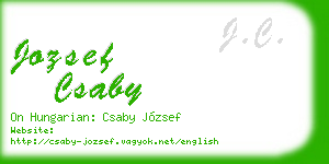 jozsef csaby business card
